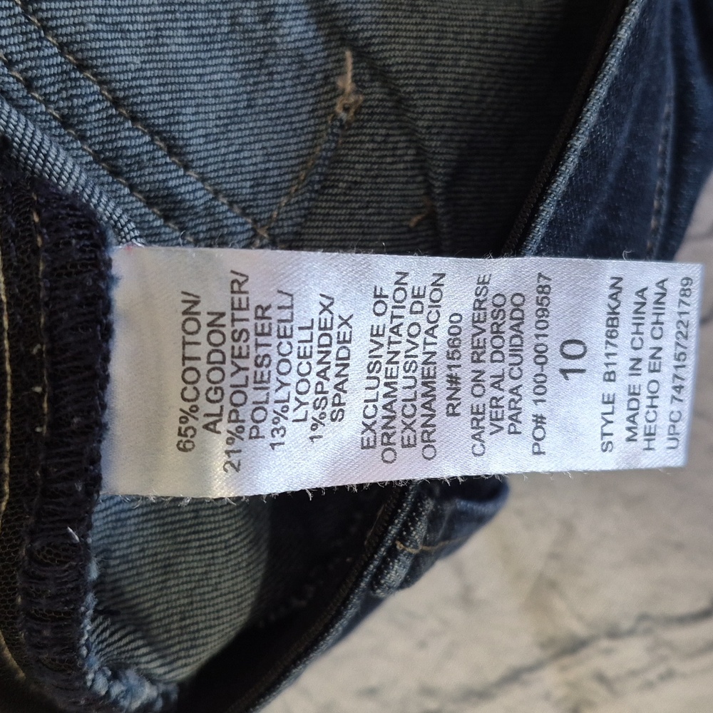 Democracy Ab solution Women Jeans Dark Wash Mid Rise Size 10 Ankle Stretch EUC - Picture 7 of 7